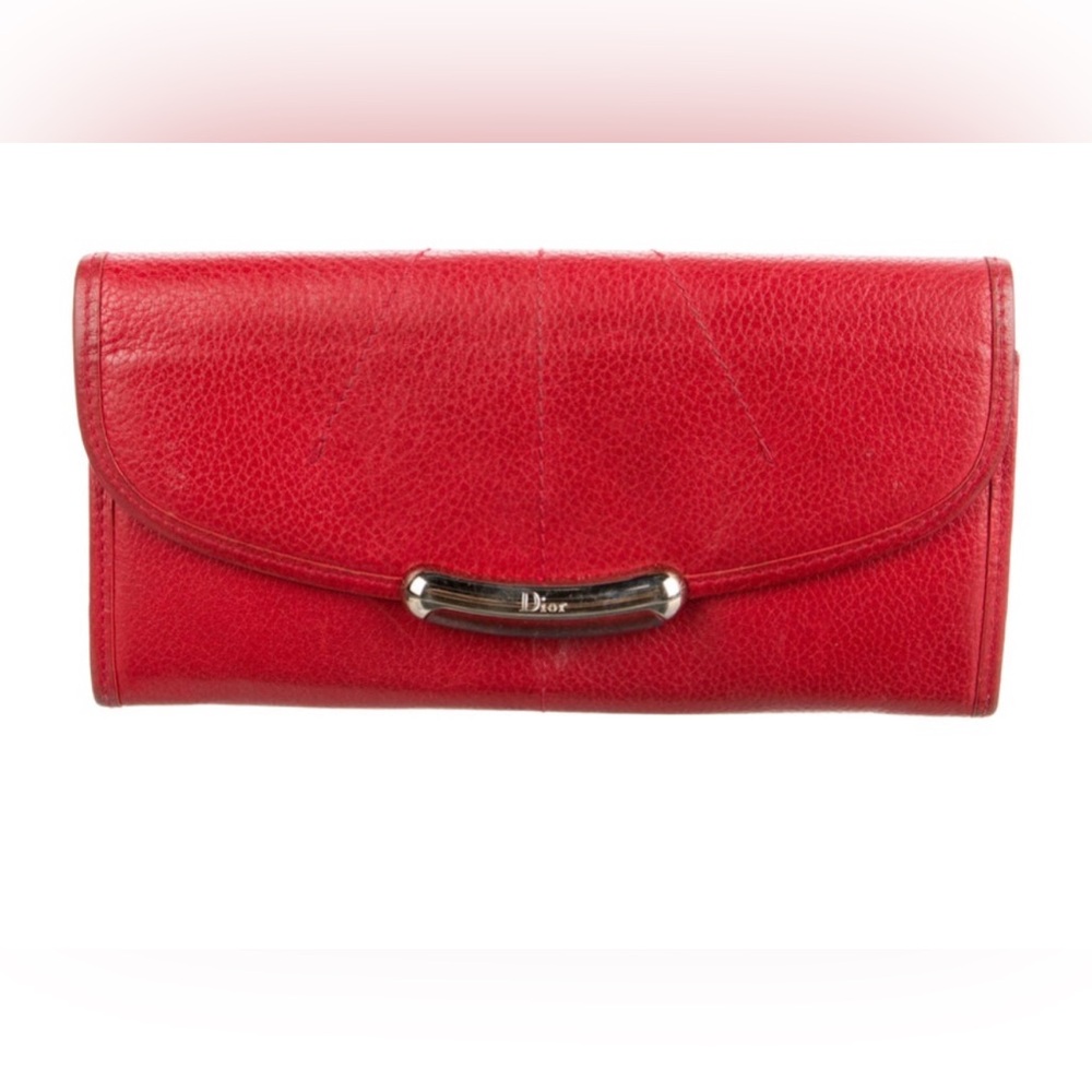 Christian Dior, 2008 **Vintage** Leather Continental Wallet, Red